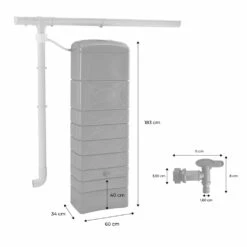 Récupérateur D'eau Mural Chastang 300l Anthracite Avec Kit Raccord Chéneau Inclus -Karch Jardin Magasin 644674586c0ef1.07260983