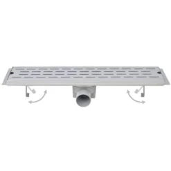 VIDAXL Drain De Douche Linéaire 2 Pcs 830 X 140 Mm Acier Inoxydable -Karch Jardin Magasin 645cf868cd31b0.25584278
