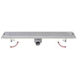 VIDAXL Drain De Douche Linéaire 730 X 140 Mm En Acier Inoxydable -Karch Jardin Magasin 645d59eac59669.31722474
