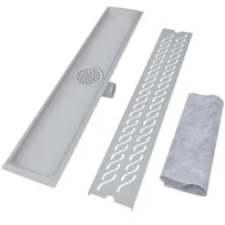 VIDAXL Drain De Douche Linéaire 730 X 140 Mm En Acier Inoxydable -Karch Jardin Magasin 645d59eacc6ce2.49564817