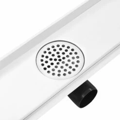 VIDAXL Drain De Douche Avec Couvercle 2 En 1 83x14 Cm Acier Inoxydable -Karch Jardin Magasin 645d59f663f521.90747793