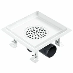 VIDAXL Drain De Douche Avec Couvercle 2 En 1 18x18 Cm Acier Inoxydable 11 VIDAXL Drain De Douche Avec Couvercle 2 En 1 18x18 Cm Acier Inoxydable -Karch Jardin Magasin 645d59fc353727.50474909