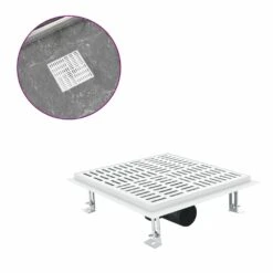 VIDAXL Drain De Douche 28x28 Cm Acier Inoxydable