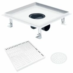 VIDAXL Drain De Douche 28x28 Cm Acier Inoxydable -Karch Jardin Magasin 645d5a04289991.00035682