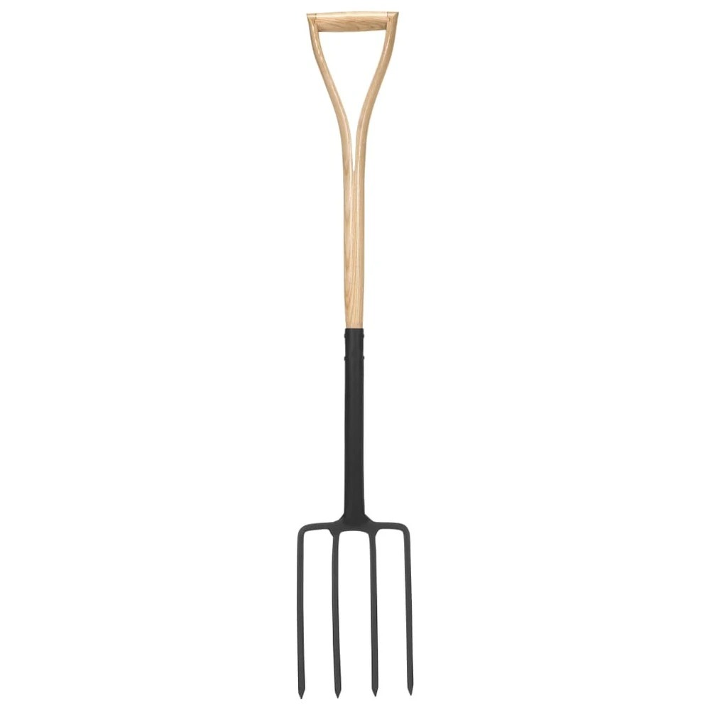 VIDAXL Fourche à Creuser De Jardin Poignée En Yd Acier / Bois De Frêne 2 VIDAXL Fourche à Creuser De Jardin Poignée En Yd Acier / Bois De Frêne – Image 2