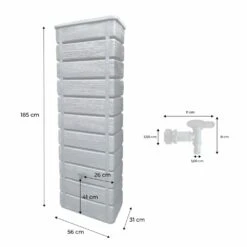 Récupérateur D'eau Mural Grandval 300l Imitation Bois Anthracite Avec Kit Raccord Chéneau Inclus -Karch Jardin Magasin 646d0e2a0f7782.82518882