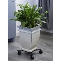 Nature Support Roulant Réglable Pour Plantes 4 Bras Métal Noir -Karch Jardin Magasin 64798cbe888483.59511205