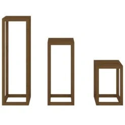 VIDAXL Ensemble De Supports Pour Plantes 3 Pcs Marron Miel Bois De Pin -Karch Jardin Magasin 64798cbf3b4568.04248684