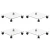VIDAXL Supports Roulants à Plantes 4 Pcs 35x35 Cm Carré Verre Trempé